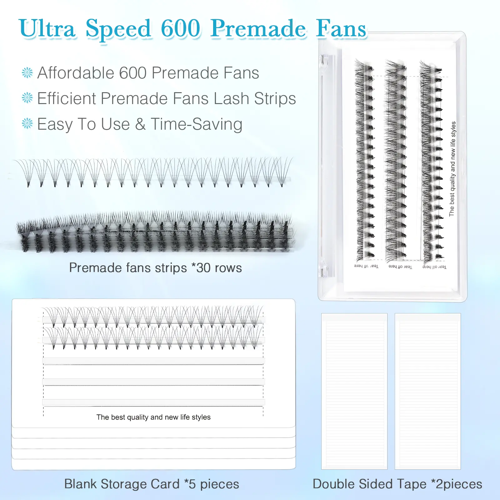 Ultra speed premade fans high quality best material  strong bundle base prefect fans wholesale price
